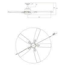 Load image into Gallery viewer, 52&quot; Tata Nagar Industrial Brush Nickel Downrod Mount Reversible Crystal Ceiling Fan with Lighting and Remote Control
