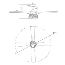 Carregar imagem no visualizador da galeria, 52&quot; Tata Nagar Farmhouse Downrod Mount Reversible Crystal Ceiling Fan with Lighting and Remote Control
