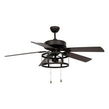 Load image into Gallery viewer, 52&quot; Urbana Downrod Mount Reversible Industrial Ceiling Fan with Lighting and Pull Chain
