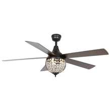 Carregar imagem no visualizador da galeria, 52&quot; Varanasi Traditional Downrod Mount Ceiling Fan with Lighting and Remote Control
