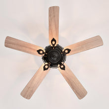 Load image into Gallery viewer, 52&quot; Wilburton Industrial Downrod Mount Reversible Ceiling Fan with Lighting and Remote Control
