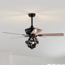 Cargar imagen en el visor de la galería, 52&quot; Wilburton Industrial Downrod Mount Reversible Ceiling Fan with Lighting and Remote Control
