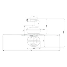 Carregar imagem no visualizador da galeria, 52&quot; Wilburton Industrial Downrod Mount Reversible Ceiling Fan with Lighting and Remote Control
