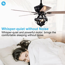 Load image into Gallery viewer, 52&quot; Wilburton Industrial Downrod Mount Reversible Ceiling Fan with Lighting and Remote Control
