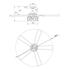 Load image into Gallery viewer, 52&quot; Windmill Industrial Downrod Mount Reversible Ceiling Fan with Lighting and Remote Control
