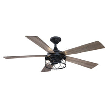 Load image into Gallery viewer, 52&quot; Windmill Industrial Downrod Mount Reversible Ceiling Fan with Lighting and Remote Control
