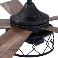 Load image into Gallery viewer, 52&quot; Windmill Industrial Downrod Mount Reversible Ceiling Fan with Lighting and Remote Control
