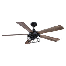 Load image into Gallery viewer, 52&quot; Windmill Industrial Downrod Mount Reversible Ceiling Fan with Lighting and Remote Control
