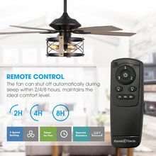 Load image into Gallery viewer, 52&quot; Wisner Industrial Downrod Mount Reversible Ceiling Fan with Lighting and Remote Control
