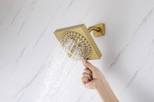 Load image into Gallery viewer, 12-inch Or 16-inch Or 6&#39;&#39; Wall-Mount Brushed Gold 3-Way Thermostatic Shower Valve System: Versatile Functionality and Stunning Design
