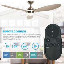 Load image into Gallery viewer, 56&quot; Bernardino Modern Brushed Nickel DC Motor Downrod Mount Reversible Ceiling Fan with Lighting and Remote Control
