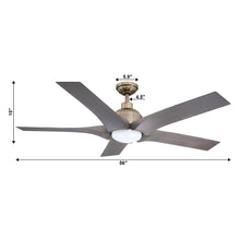 Load image into Gallery viewer, 56&quot; Genoa Farmhouse DC Motor Downrod Mount Reversible Ceiling Fan with Lighting and Remote Control
