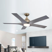 Cargar imagen en el visor de la galería, 56&quot; Genoa Farmhouse DC Motor Downrod Mount Reversible Ceiling Fan with Lighting and Remote Control
