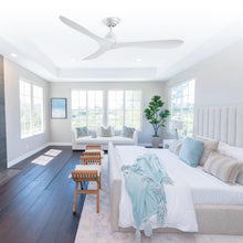 Carregar imagem no visualizador da galeria, 56&quot; Modern DC Motor Downrod Mount Reversible Ceiling Fan with Remote Control
