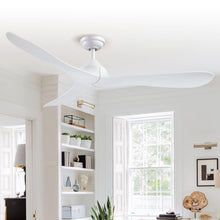 Cargar imagen en el visor de la galería, 56&quot; Modern DC Motor Downrod Mount Reversible Ceiling Fan with Remote Control
