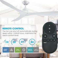 Load image into Gallery viewer, 56&quot; Modern DC Motor Downrod Mount Reversible Ceiling Fan with Remote Control
