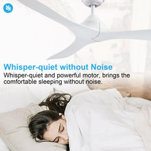 Carregar imagem no visualizador da galeria, 56&quot; Modern DC Motor Downrod Mount Reversible Ceiling Fan with Remote Control
