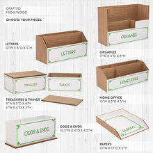 Carregar imagem no visualizador da galeria, Green &amp; White Desktop Organizer, Choose Your Style
