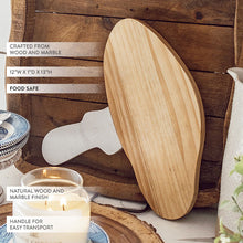 Cargar imagen en el visor de la galería, Marble and Wood Mushroom Cutting Board
