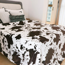 Load image into Gallery viewer, Cow Print Throw Blanket
