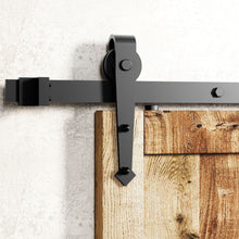 Carregar imagem no visualizador da galeria, Non-Bypass Sliding Barn Door Hardware Kit - Arrow Design Roller
