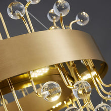 Cargar imagen en el visor de la galería, MIRODEMI® Gold Round Colorful Crystal Chandelier for Living room, Kitchen
