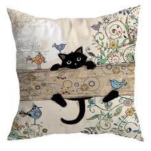 Carregar imagem no visualizador da galeria, Vintage Black Cat Cushion Covers
