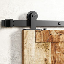 Carregar imagem no visualizador da galeria, Non-Bypass Sliding Barn Door Hardware Kit - T-Shape Design Roller
