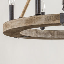 Cargar imagen en el visor de la galería, 6-Light Farmhouse Wooden Pendant Lighting
