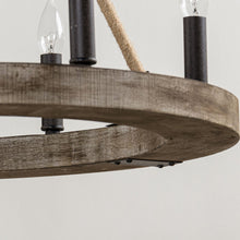 Load image into Gallery viewer, 6-Light Farmhouse Wooden Pendant Lighting
