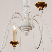 Cargar imagen en el visor de la galería, 6-Light French Country Candle-Style Chandelier in Distressed
