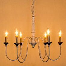 Load image into Gallery viewer, 6-Light French Country Candle-Style Chandelier in Distressed
