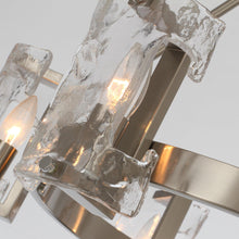 Load image into Gallery viewer, 6-Light Modern Mattle Glass Wheel Chandelier
