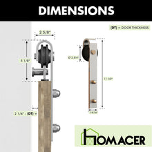 Load image into Gallery viewer, Finished &amp; Unassembled Single Barn Door with Non-Bypass Brushed Nickel Installation Hardware Kit (Arrow Design)
