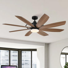 Load image into Gallery viewer, 60&quot; Antone Industrial DC Motor Downrod Mount Reversible Ceiling Fan with Lighting and Remote Control
