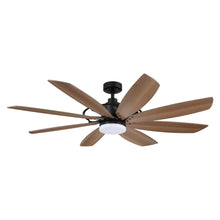 Cargar imagen en el visor de la galería, 60&quot; Antone Industrial DC Motor Downrod Mount Reversible Ceiling Fan with Lighting and Remote Control
