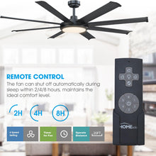 Load image into Gallery viewer, 60&quot; Industrial DC Motor Downrod Mount Ceiling Fan with Lighting and Remote Control
