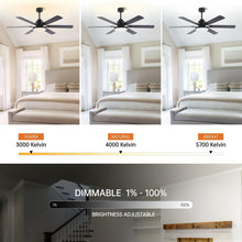 Carregar imagem no visualizador da galeria, 60&quot; Industrial DC Motor Downrod Mount Reversible Ceiling Fan with Lighting and Remote Control
