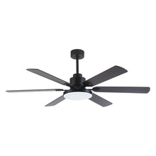 Load image into Gallery viewer, 60&quot; Industrial DC Motor Downrod Mount Reversible Ceiling Fan with Lighting and Remote Control
