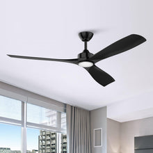 Load image into Gallery viewer, 60&quot; Newbury Industrial DC Motor Downrod Mount Reversible Ceiling Fan with Lighting and Remote Control
