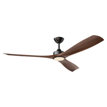 Cargar imagen en el visor de la galería, 60&quot; Newbury Industrial DC Motor Downrod Mount Reversible Ceiling Fan with Lighting and Remote Control
