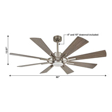 Carregar imagem no visualizador da galeria, 60&quot; Oretha Windmill DC Ceiling Fan with LED Lighting
