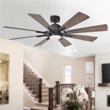 Carregar imagem no visualizador da galeria, 60&quot; Oretha Windmill DC Ceiling Fan with LED Lighting
