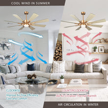 Carregar imagem no visualizador da galeria, 60&quot; Oretha Windmill DC Ceiling Fan with LED Lighting
