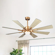 Cargar imagen en el visor de la galería, 60&quot; Oretha Windmill DC Ceiling Fan with LED Lighting
