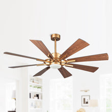 Cargar imagen en el visor de la galería, 60&quot; Oretha Windmill DC Ceiling Fan with LED Lighting
