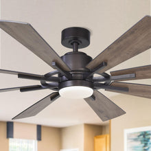 Carregar imagem no visualizador da galeria, 60&quot; Oretha Windmill DC Ceiling Fan with LED Lighting
