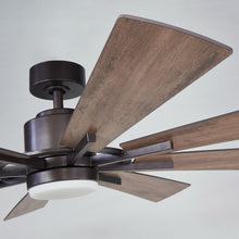 Cargar imagen en el visor de la galería, 60&quot; Oretha Windmill DC Ceiling Fan with LED Lighting
