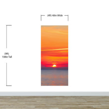 Load image into Gallery viewer, Red Sky Sunset over Beach Wall Mural Decal Sticker #6005
