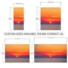 Cargar imagen en el visor de la galería, Red Sky Sunset over Beach Wall Mural Decal Sticker #6005
